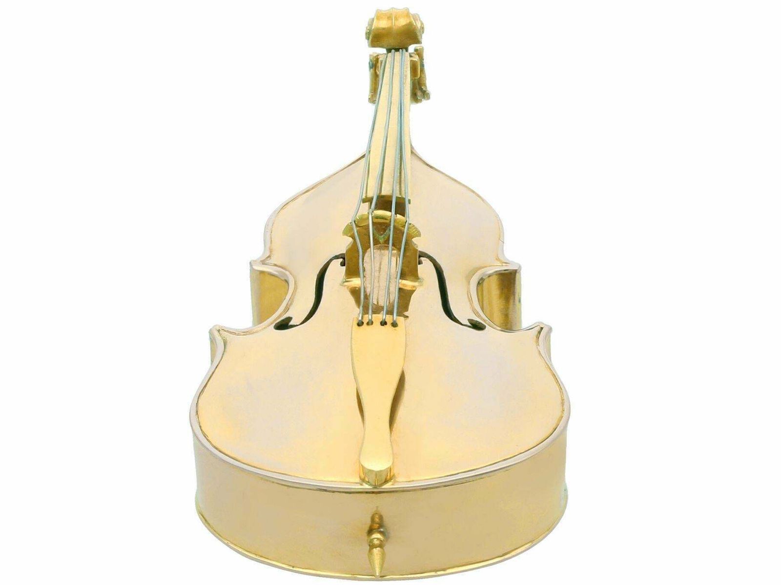 Antique French 18k Yellow Gold Double Bass Model Circa 1920 photo vinterior