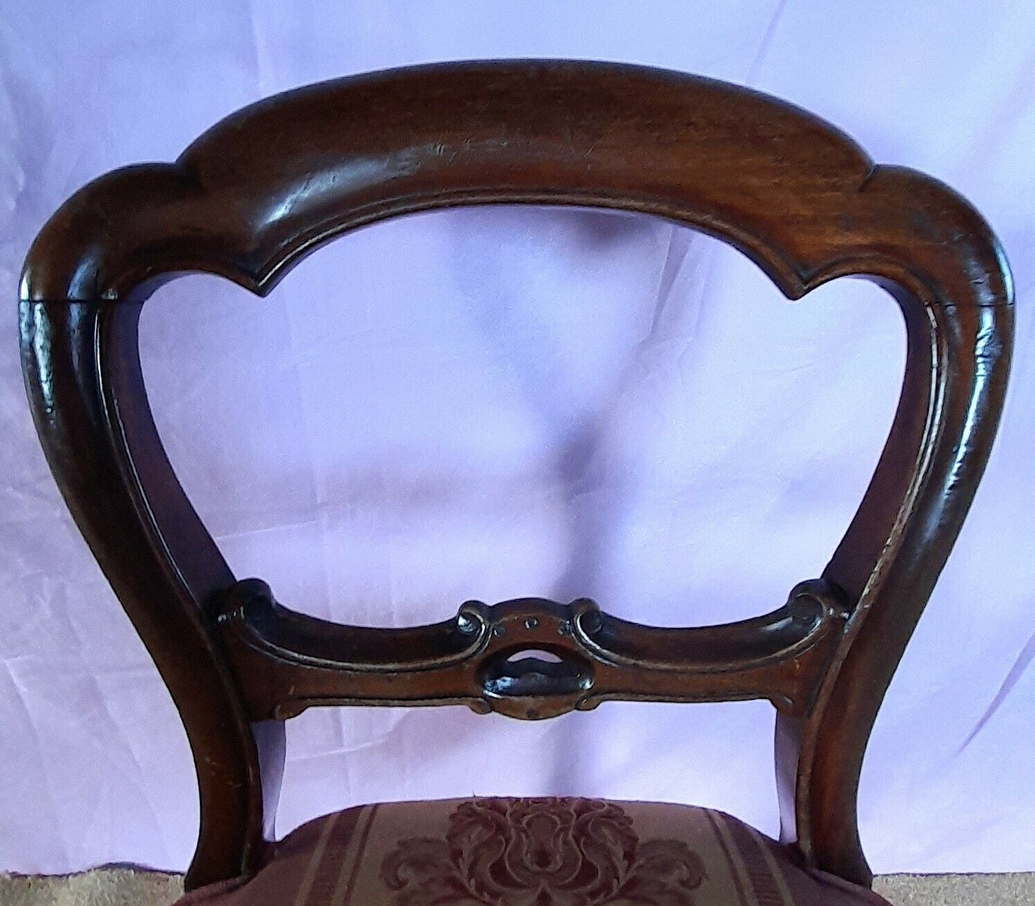 Antique Rococo Revival Balloon Backed Chair photo 115.0