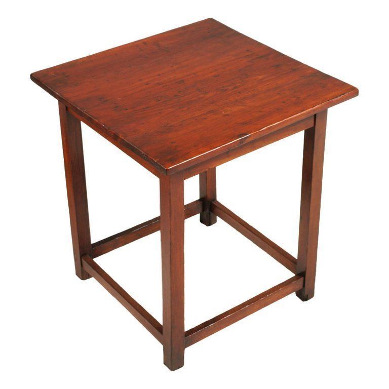 Old Country Coffee Table Or Side Table, Solid Larch Restored And Finished To Wax