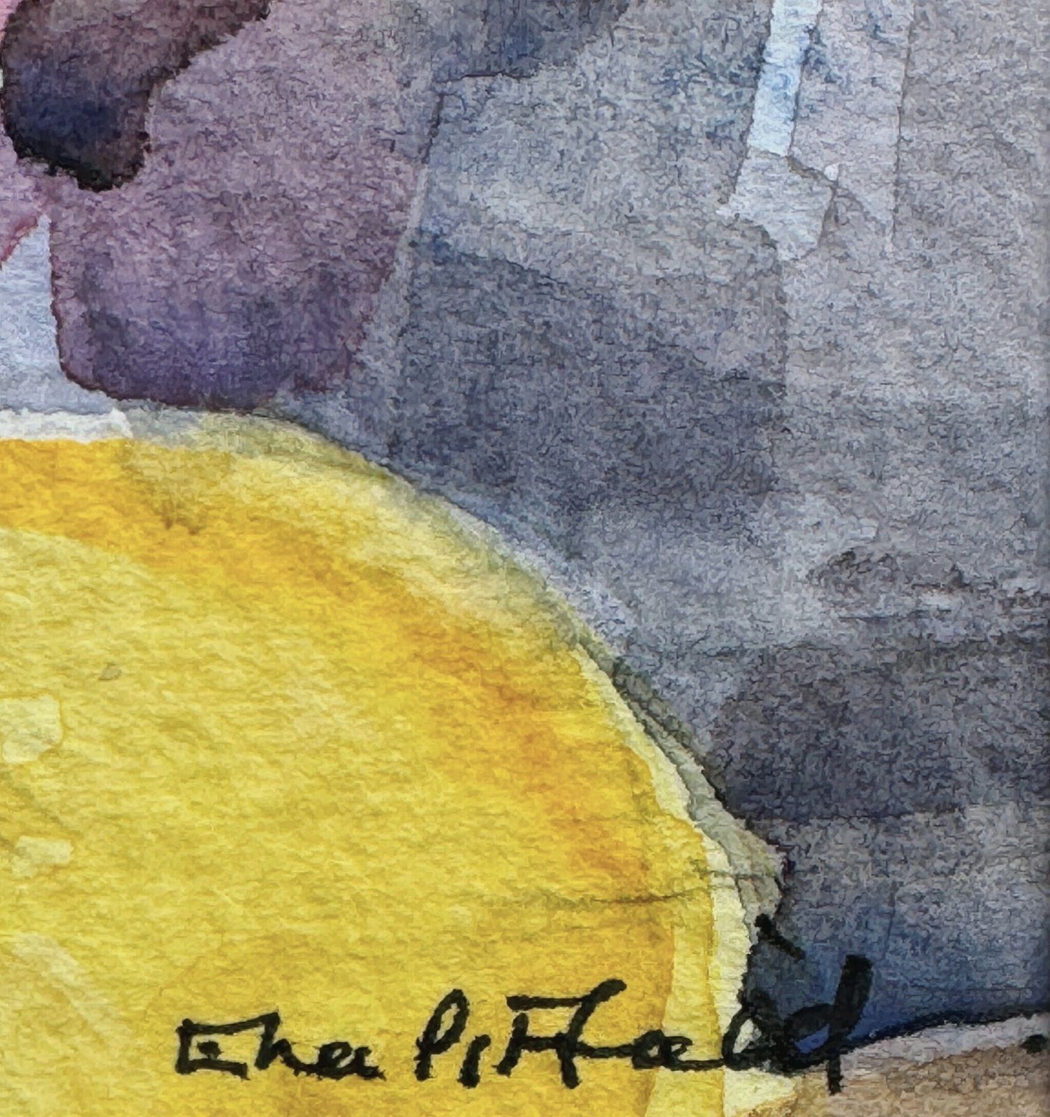 Original Mid Century Still Life Watercolour Painting  Rose And Lemons  Ena Pitfield  (1917 2012) photo 100.0