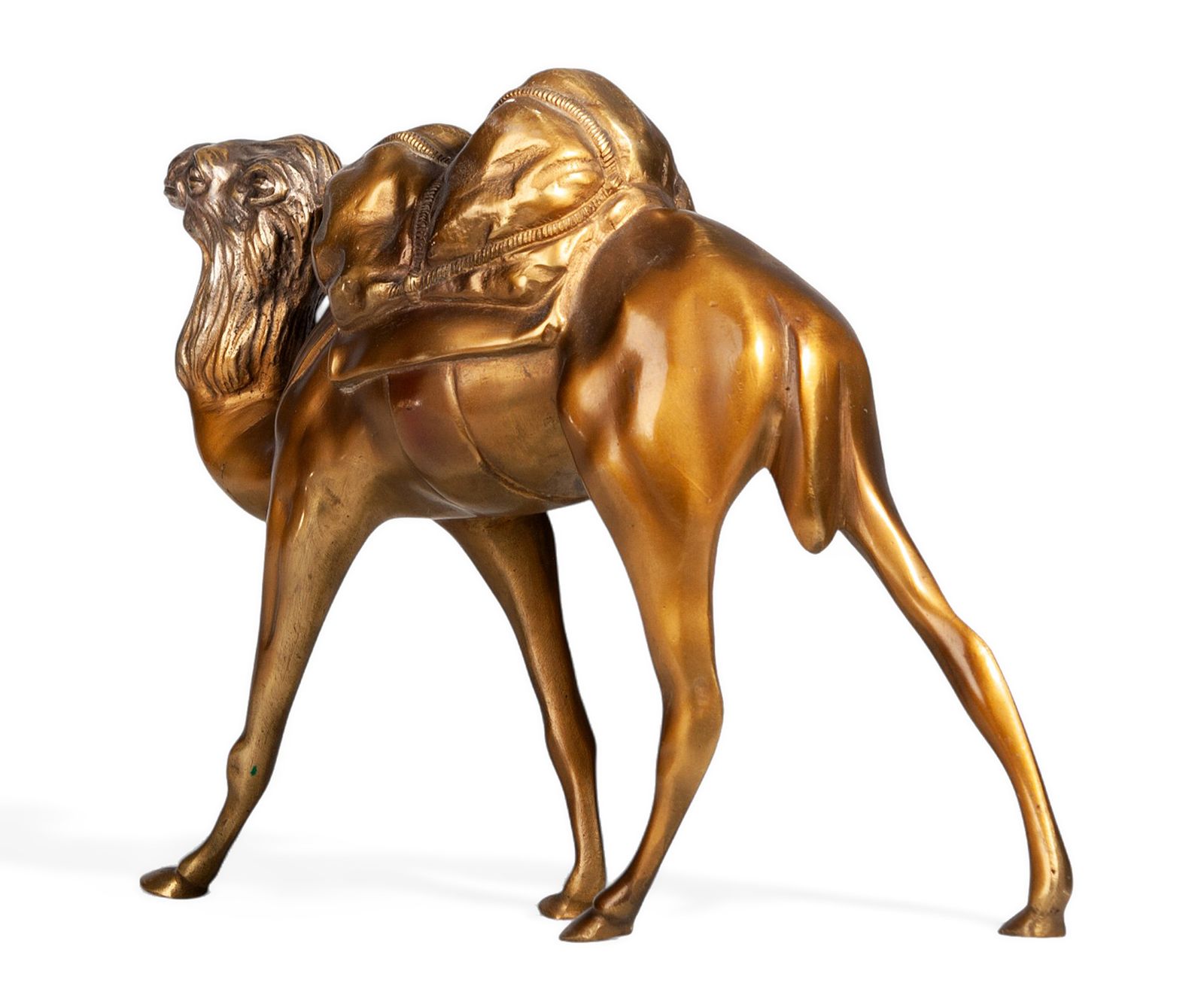 Early 20th Century Art Déco Gilt Brass Sculpture Of A Galloping Camel, France photo 1100.0