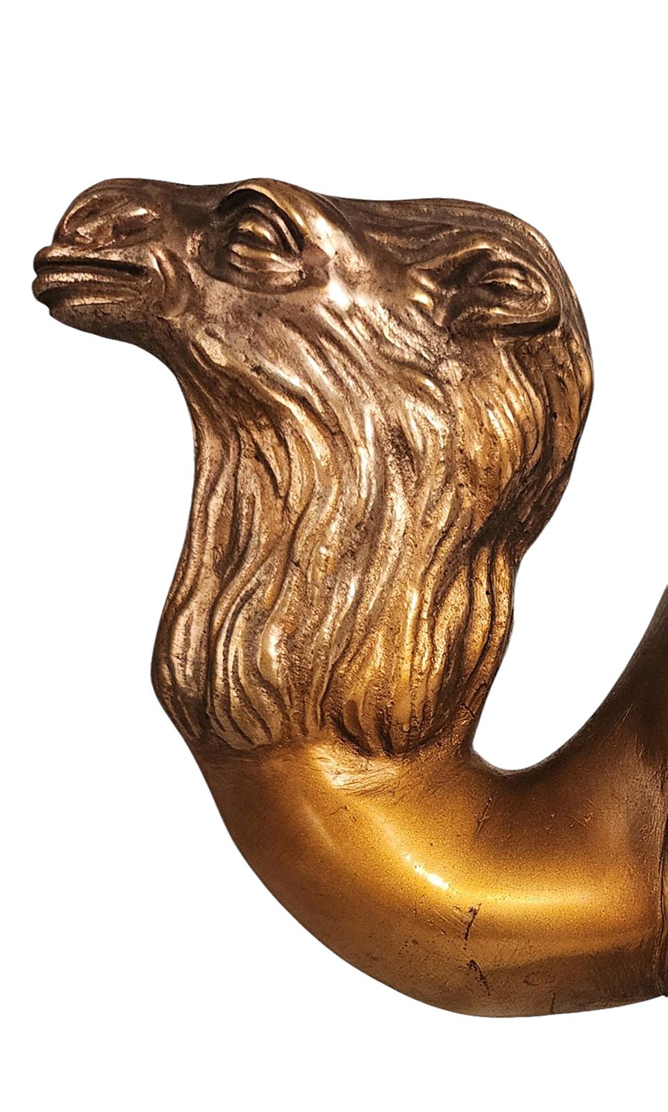 Early 20th Century Art Déco Gilt Brass Sculpture Of A Galloping Camel, France photo vinterior