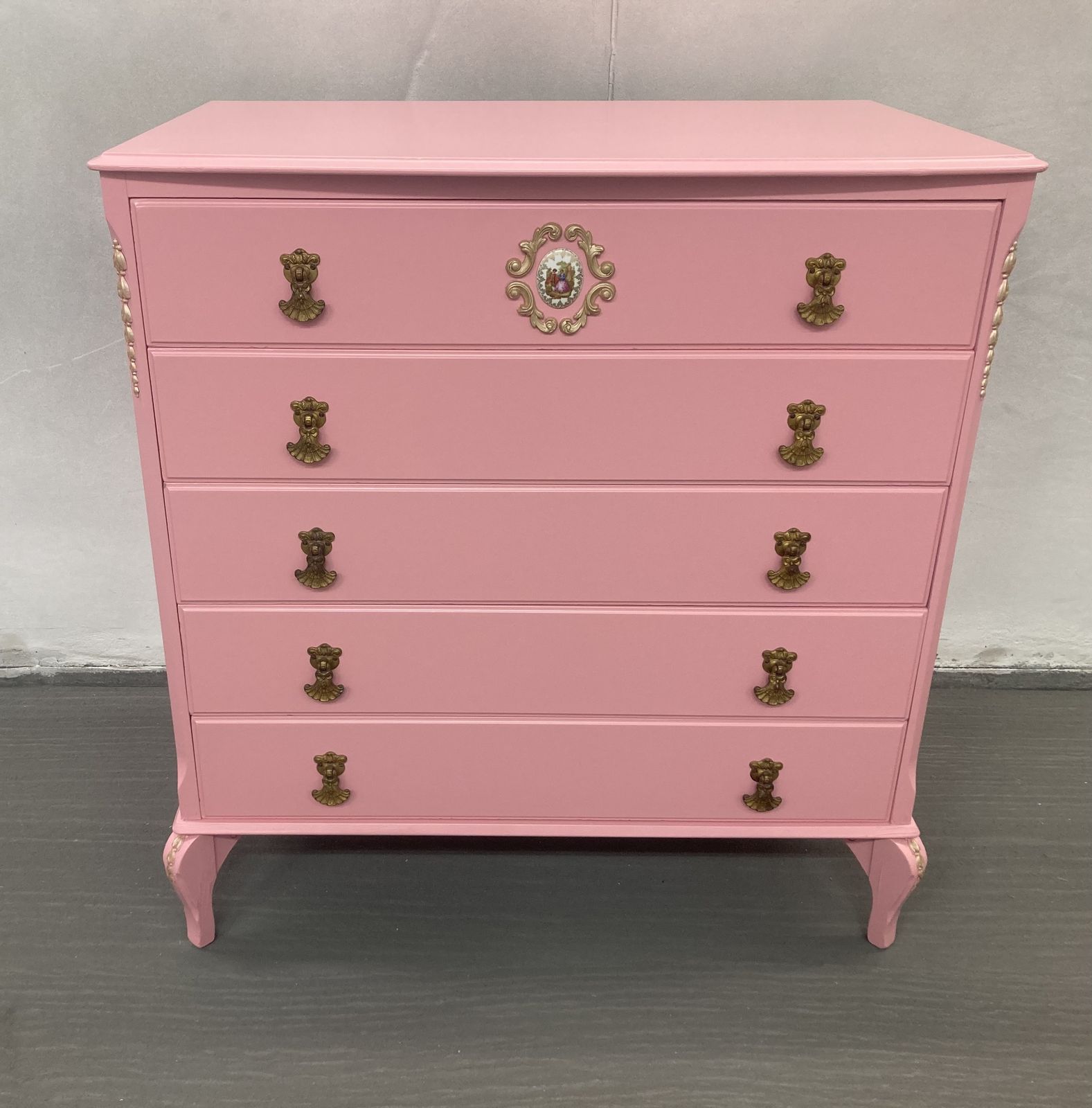 Painted Chest Of Drawers Louis Style Drawers Pink Vintage French Style Drawers