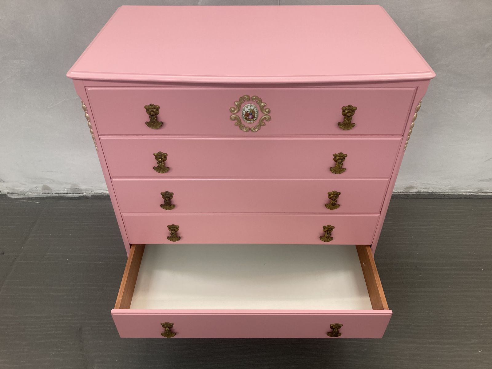 Painted Chest Of Drawers Louis Style Drawers Pink Vintage French Style Drawers photo vintage