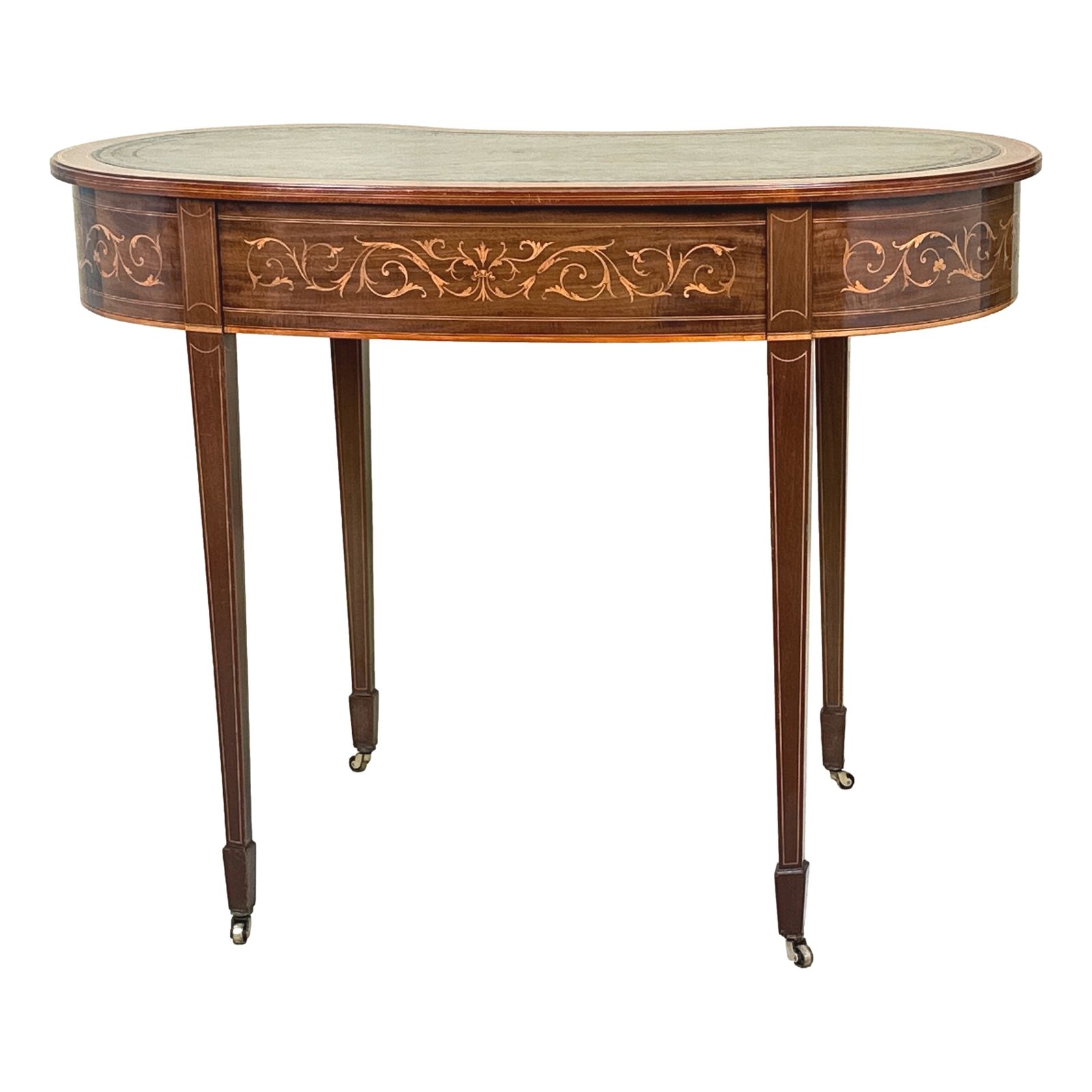 Mahogany Kidney Shaped 19th Century Writing Table (England, Circa 1890) photo furniture