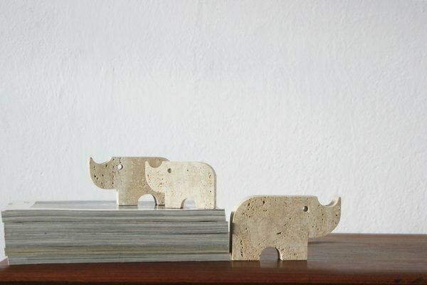 Travertine Animal Sculptures From Fratelli Mannelli, 1970, Set Of 3 photo furniture