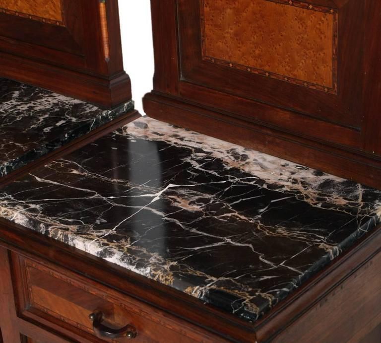 Antique Italian Pair Of Marble Top Bedside Tables And Chest Of Drawers photo buy