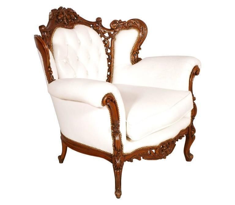 Early 20th C. Venetian Rococo Baroque Capitonné Sofa With A Pair Of Armchair photo Furniture