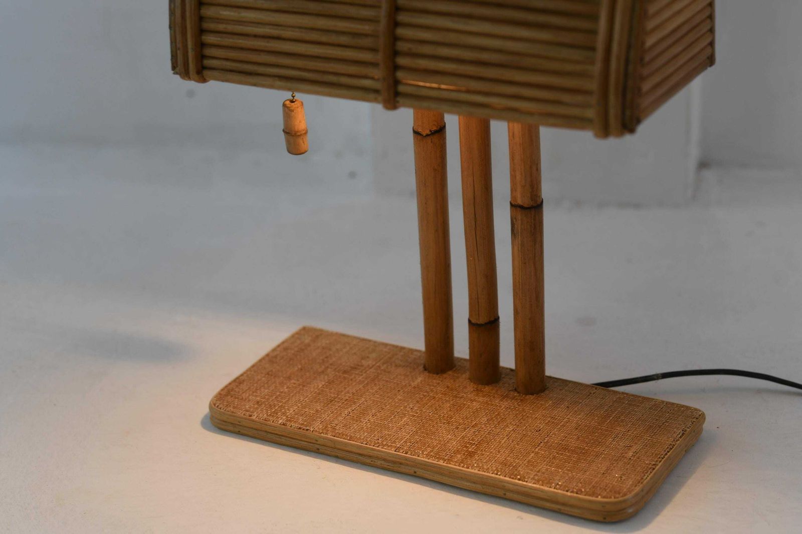 Rattan Modern Bp Desk Lamp, Boho photo Lighting