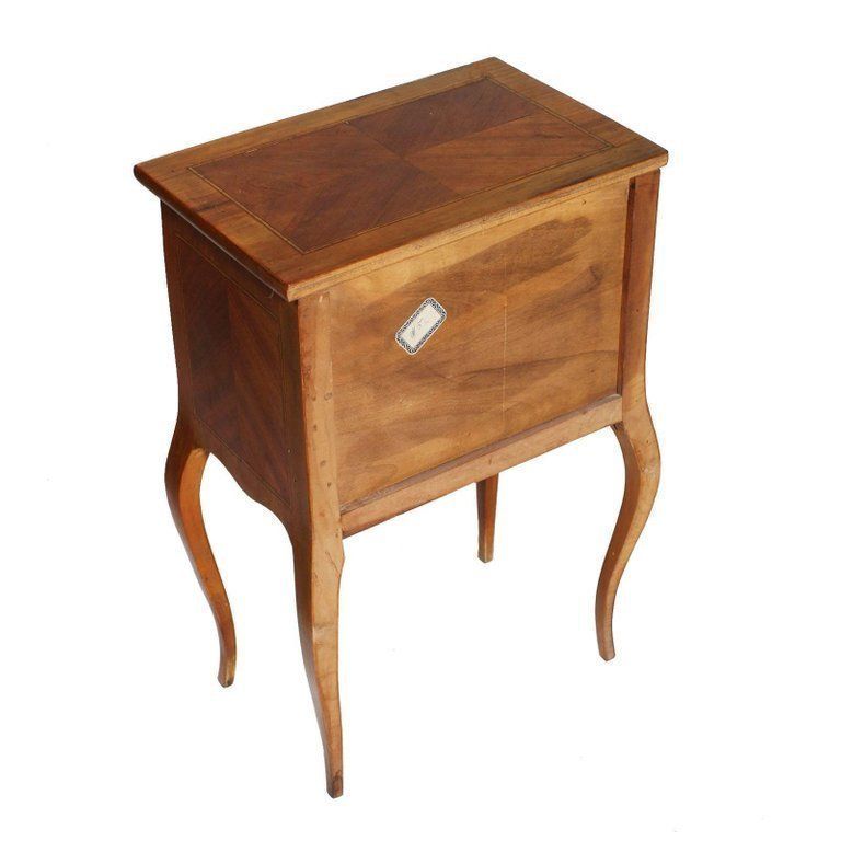 Bovolone 1940s Side Cabinet, Nightstand, In Walnut And Walnut Inlay With Maple photo Furniture