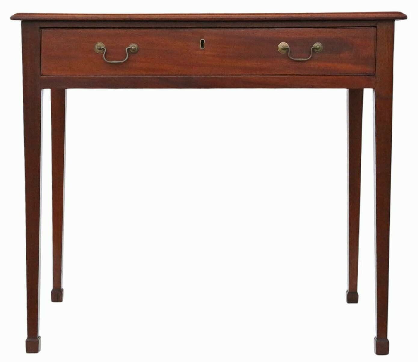 Antique Fine Quality Georgian Mahogany Writing Dressing Table 19th Century Desk Side photo furniture