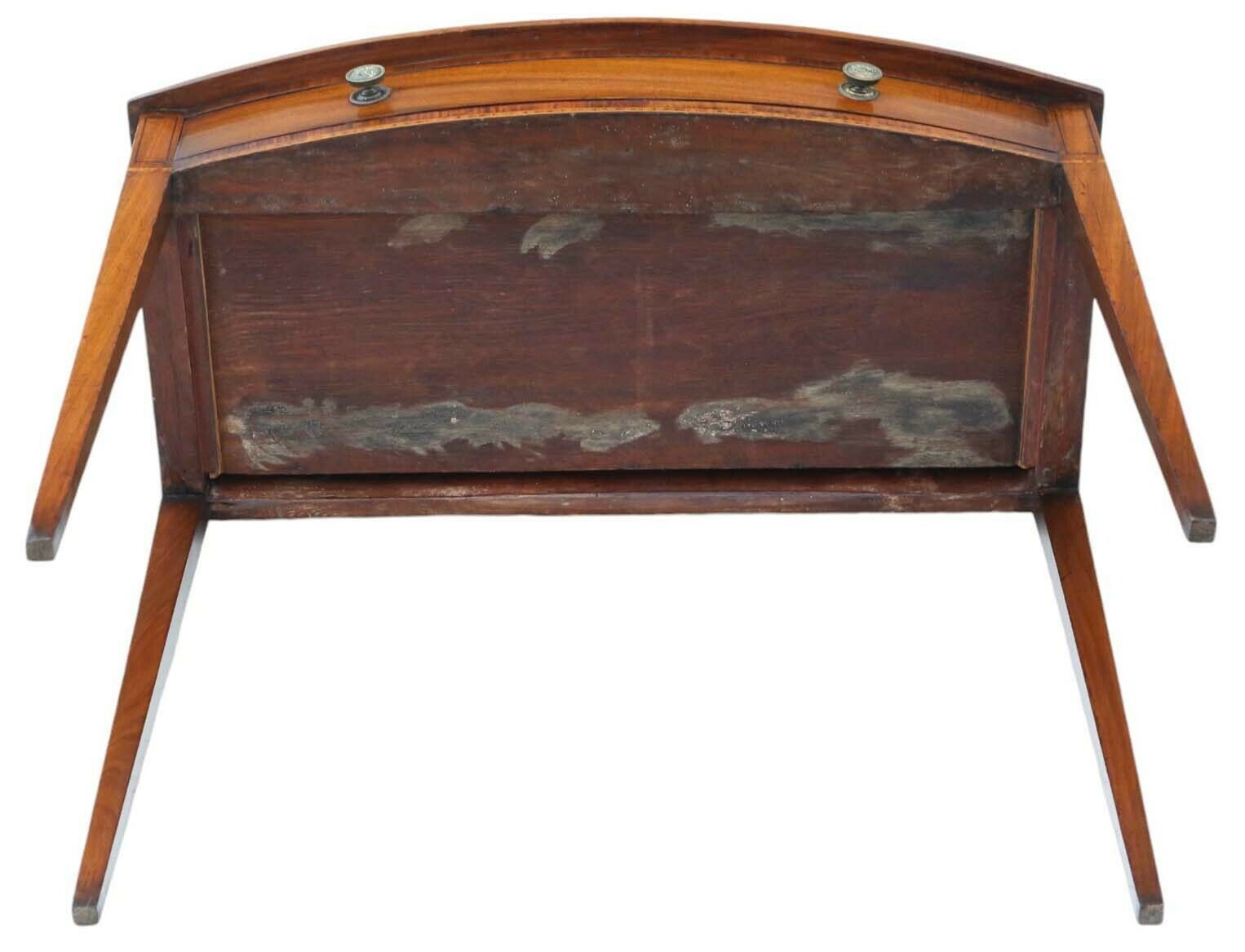 Antique Fine Quality Georgian Bow Front Mahogany Writing Dressing Table 19th Century Desk Side photo buy