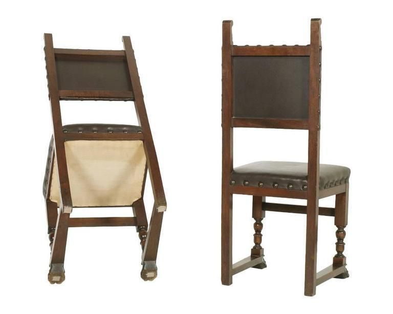 Late 19th Century Desk With Chairs, Tuscan Renaissance By Dini & Puccini From Cascina photo vintage