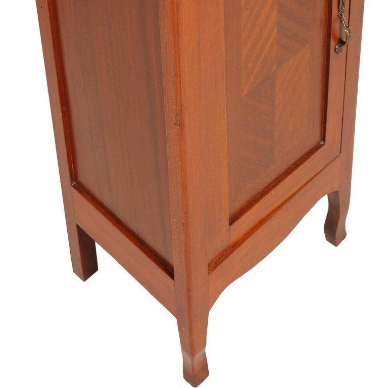 Early 20th Century Italian Art Nouveau Nightstand Restored And Polished To Wax photo for sale