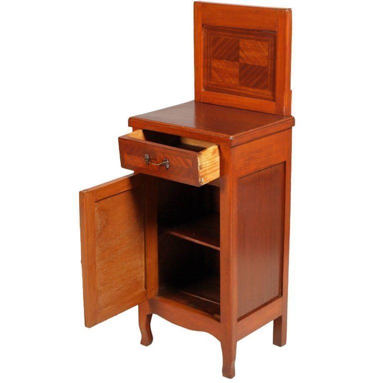 Early 20th Century Italian Art Nouveau Nightstand Restored And Polished To Wax photo vinterior