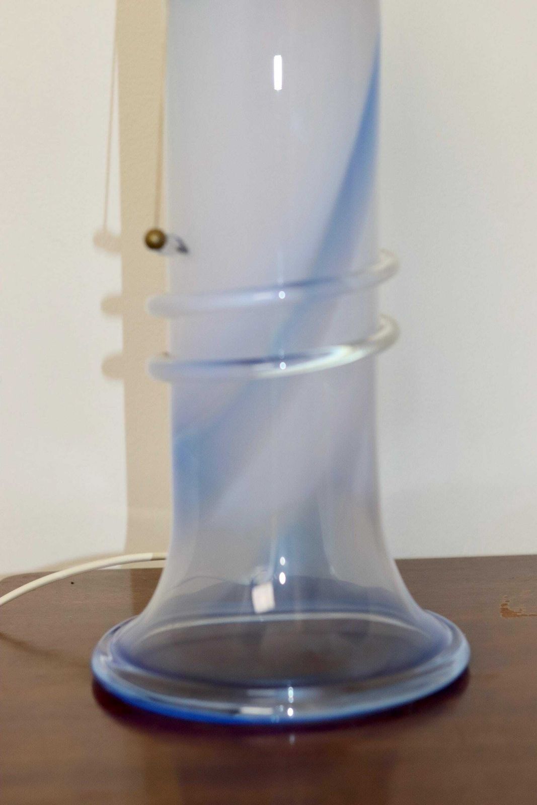 Vintage Glass Table Lamp By Hannelore Dreutler, Studio åhus, Sweden, 1990's photo vinterior