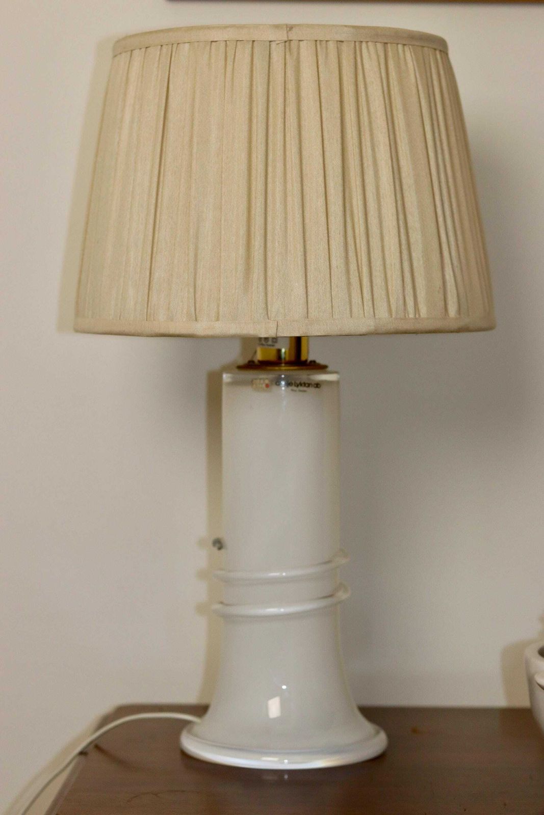 Vintage Glass Table Lamp By Hannelore Dreutler, Studio åhus, Sweden, 1990's photo for sale