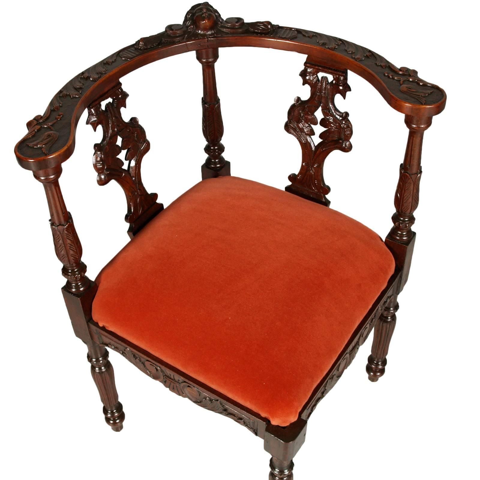 Last 19th Century Sofa Armchairs Carved Walnut By Testolini Salviati, Venice photo vinterior