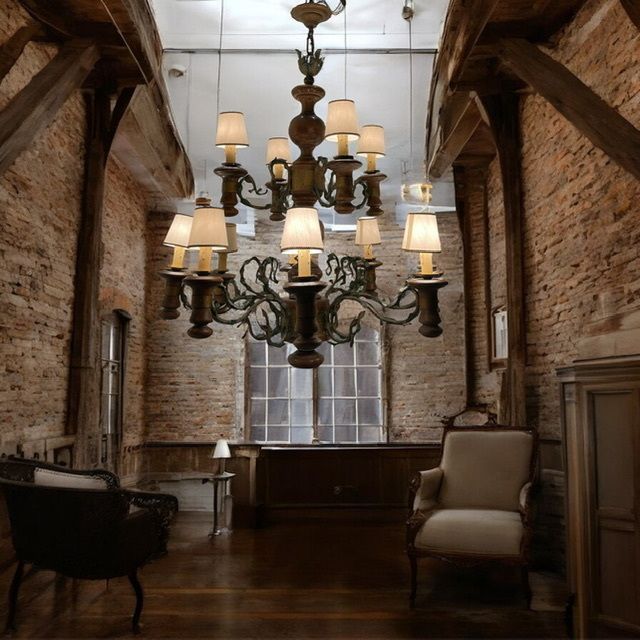 Large Wooden Tole Rustic Chandelier photo 1200.0