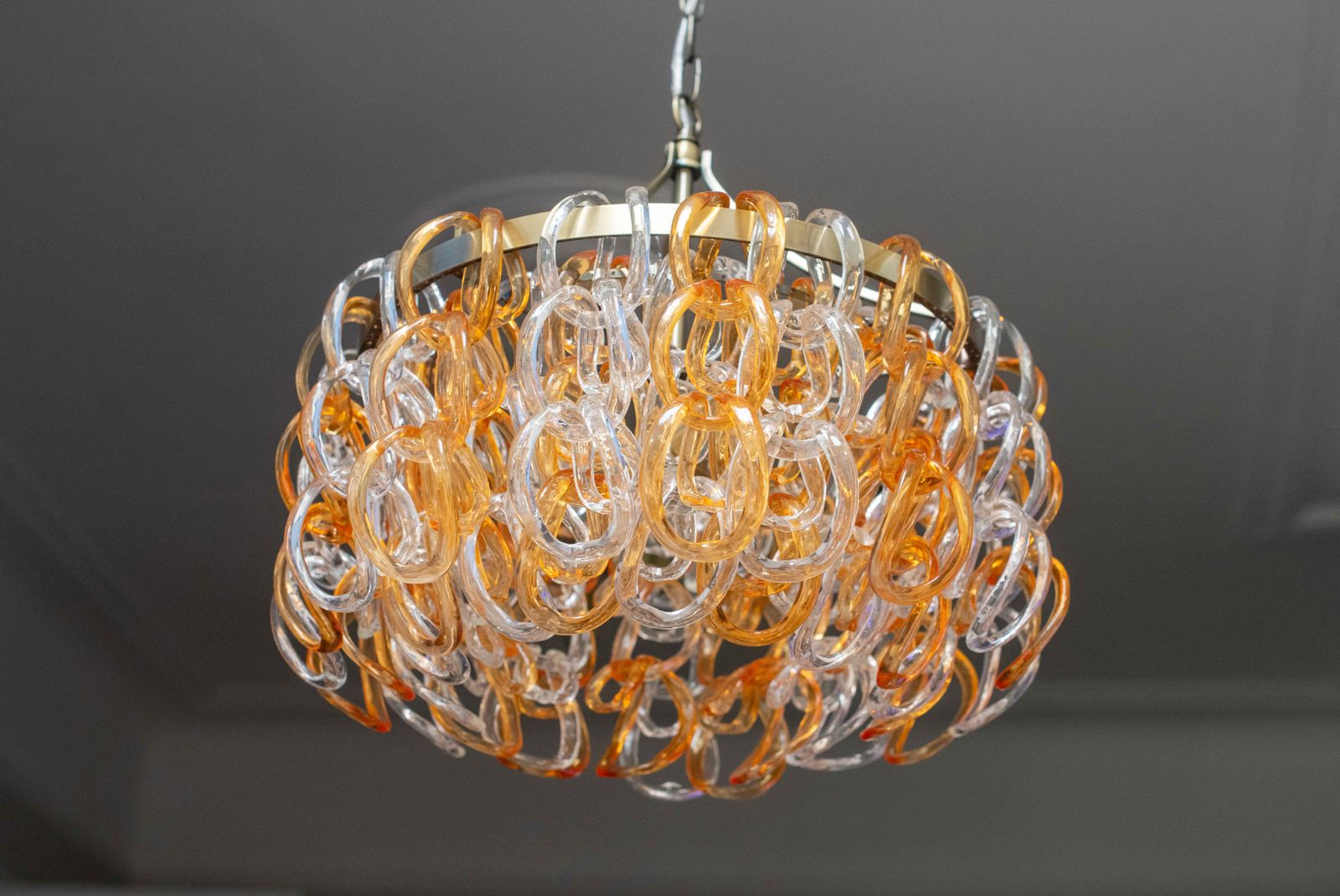 Fabulous Murano Glass Chandelier With Hand Made Glass Pieces. photo 890.0