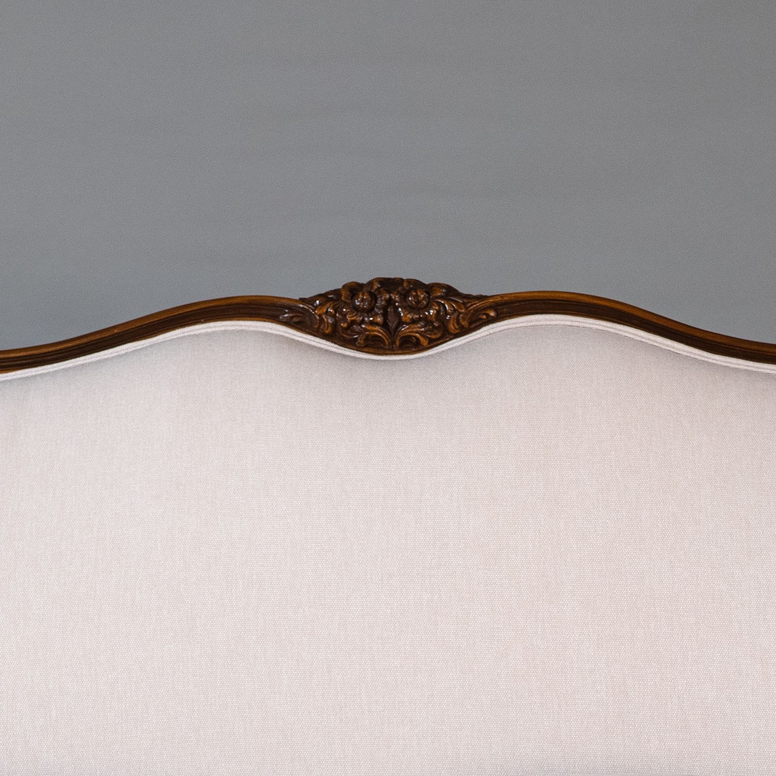 Large French Louis XV Style Carved Walnut Upholstered Sofa photo Furniture