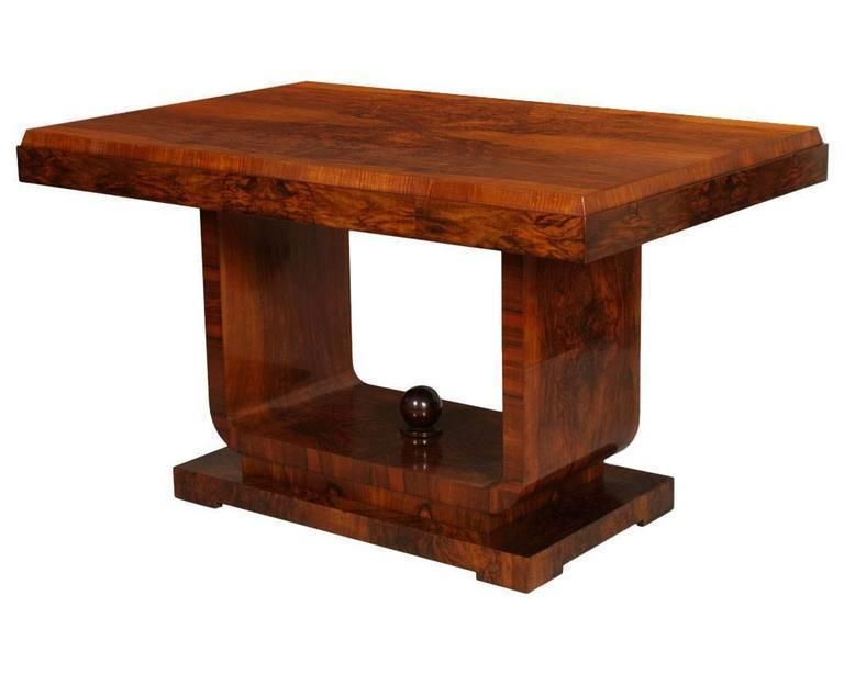 1930s Italian Art Deco Dining Room Suite Set Osvaldo Borsani In Burl Walnut photo vinterior