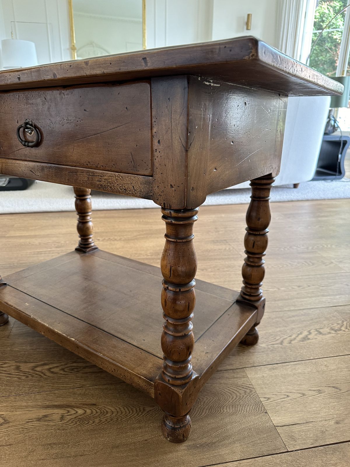 Oak Side Table, Old Style, Superb Quality photo furniture