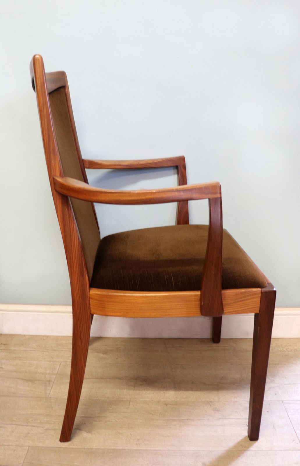 photo for sale A Lovely Set Of Four Mid Century G Plan Carver Or Armchairs From A Design By Lesley Dandy.