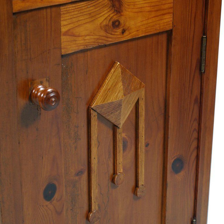 Late 19th Century Art Nouveau Country Nightstand Cabinet Restored Wax Polished photo furniture