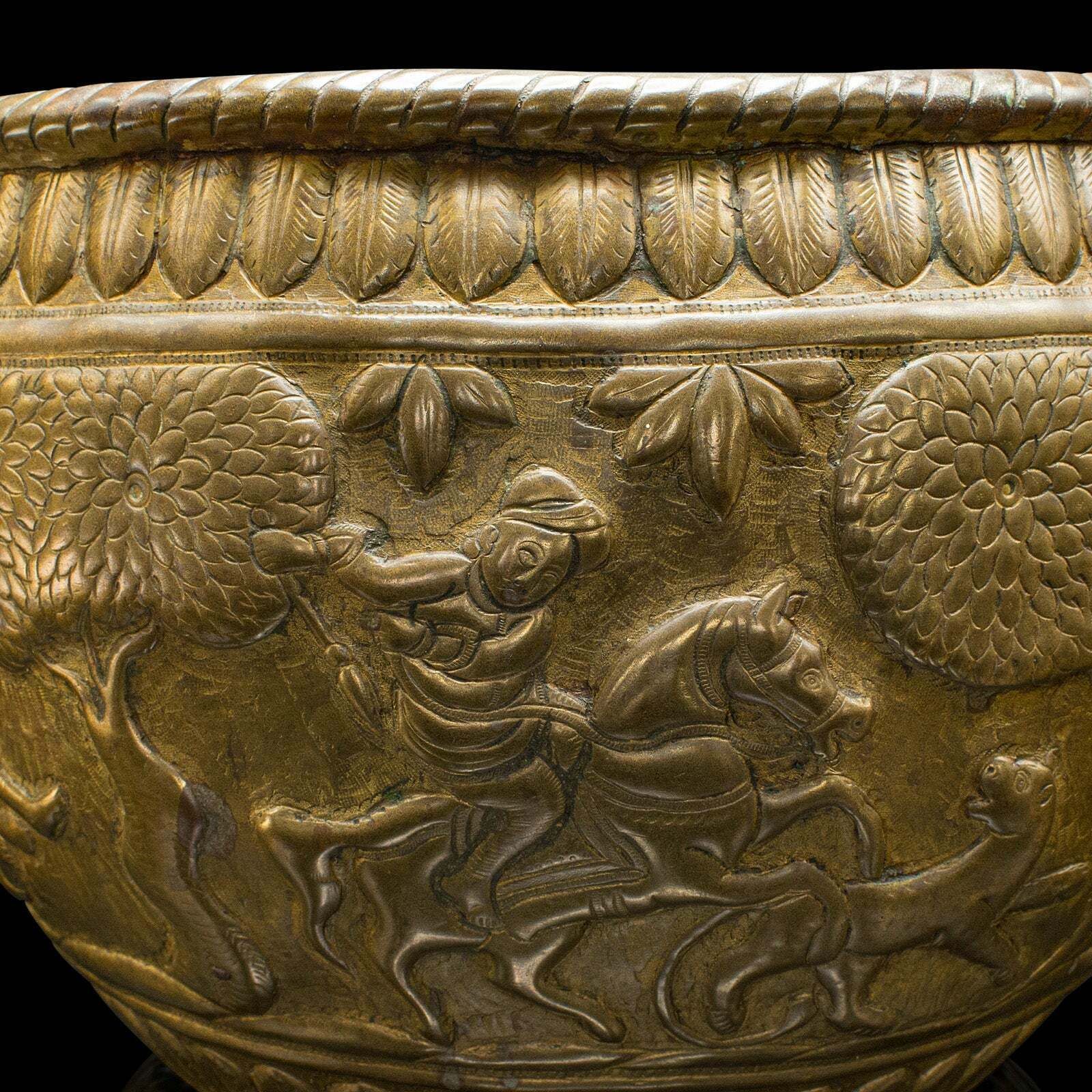 photo furniture Antique Offering Bowl, Planter, South East Asian, Brass, Jardiniere, Victorian