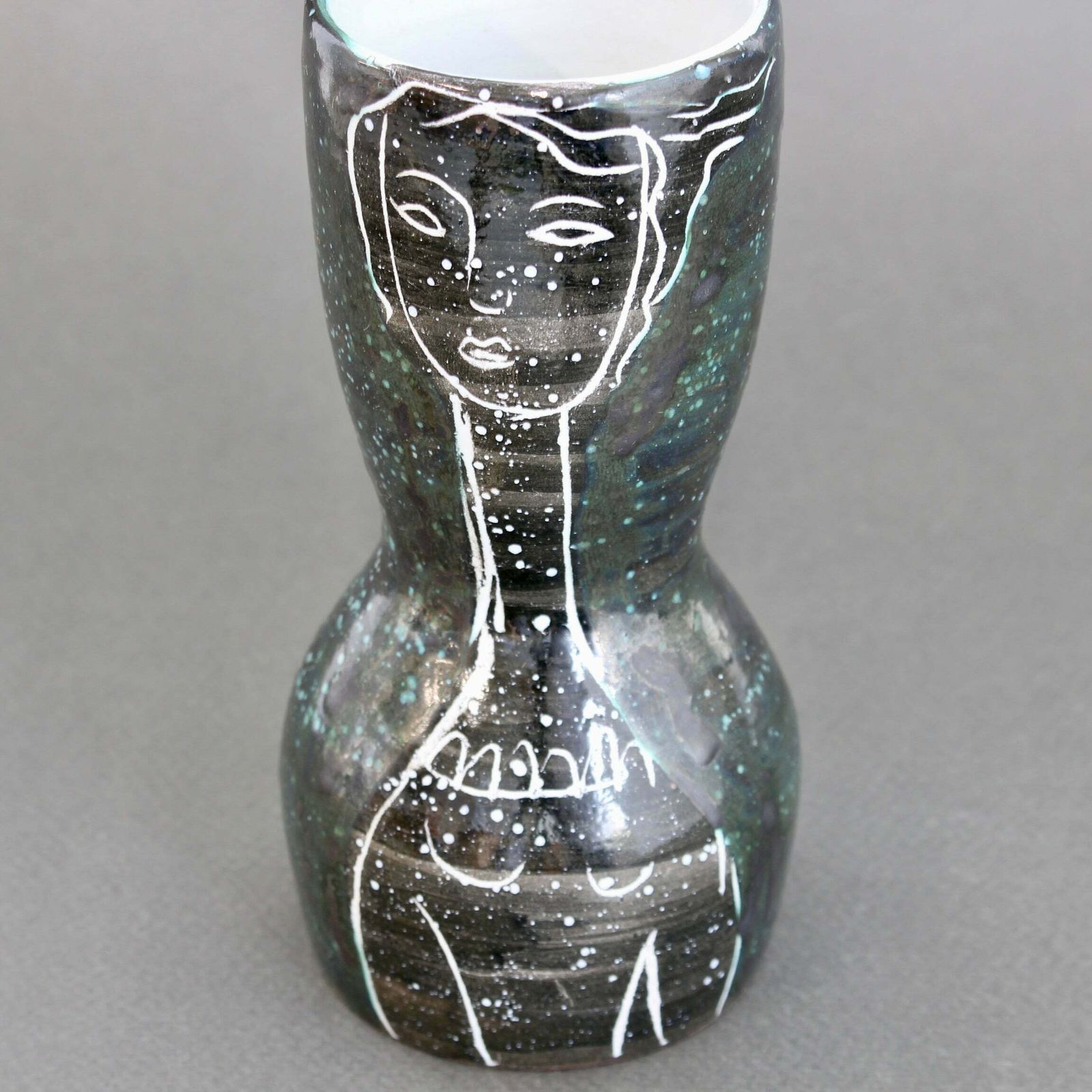 photo for sale French Mid Century Ceramic Vase By Atelier Du Grand Chêne (Circa 1950s)   Small