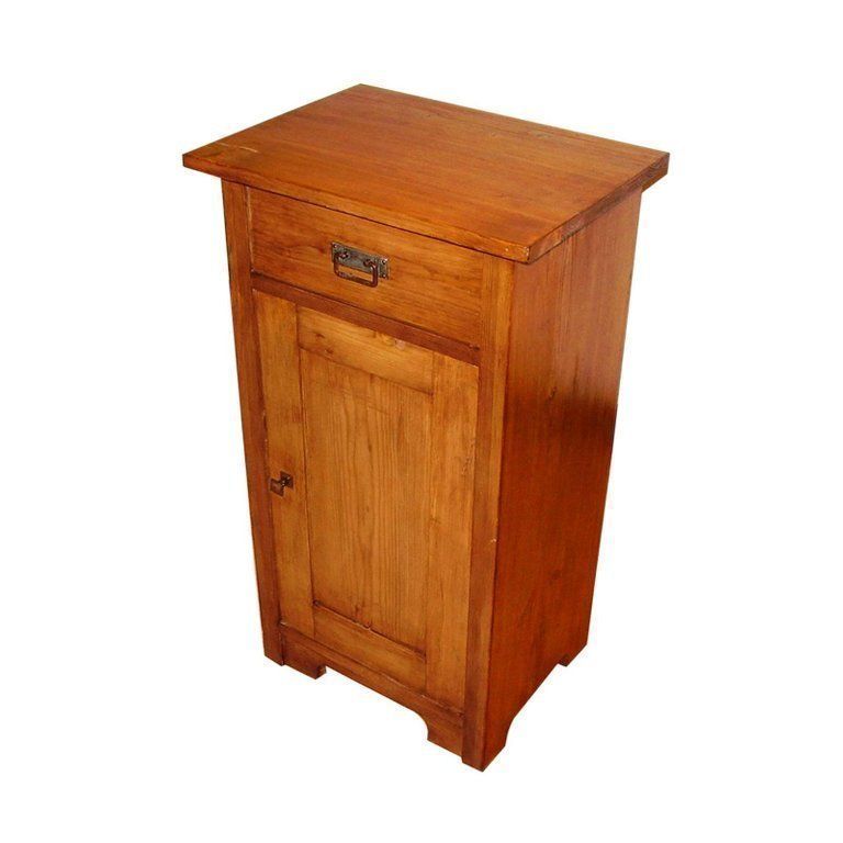 Late 19th Century Venetian Country Rustic Nightstand, Restored Polished To Wax