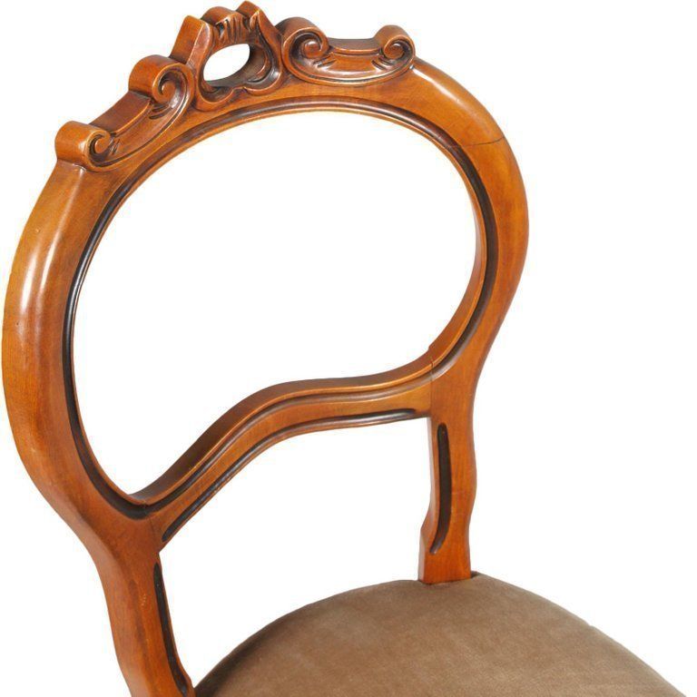 photo furniture Baroque Ferrarese Period Art Deco Dining Table With Six Louis Philippe Chairs