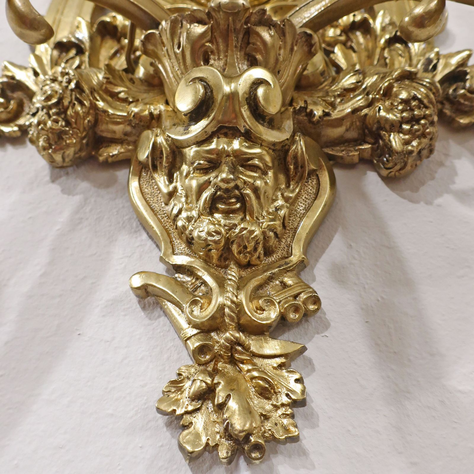 Pair Of French Early 19th Century Louis XIV Style Bronze Gilt Wall Lights photo vintage