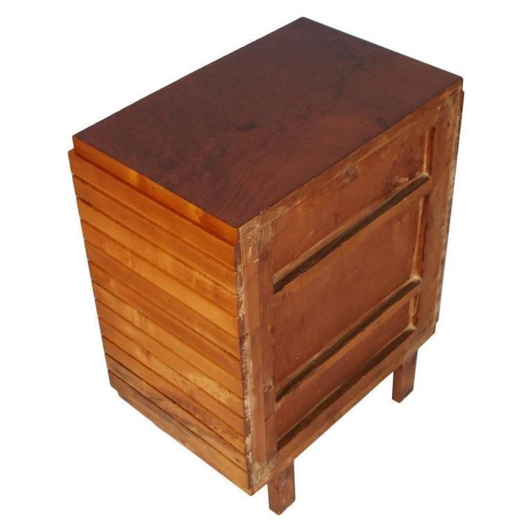 Mid Century Modern Art Deco Nightstand Gio Ponti Atributable, By La Permanente Mobili Cantù, In Walnut photo Furniture