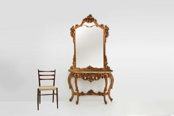 20th Century Louis XV Style Console With Marble Top, France, 1970s photo furniture