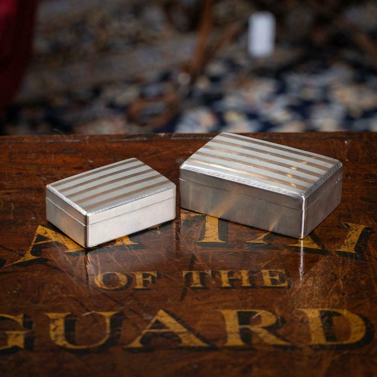 Antique 20th Century Pair Of German Export Solid Silver & Gilt Boxes C.1922 photo furniture