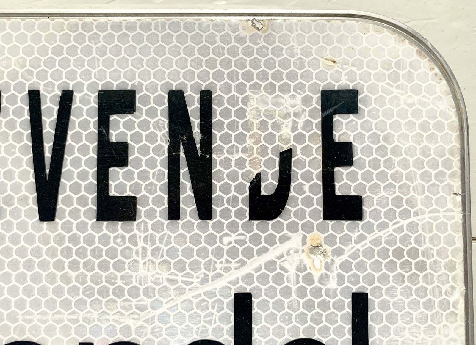 Genuine French Street Sign; 'St Germain De Tallevede La Fauveliere Rondel' photo 65.0