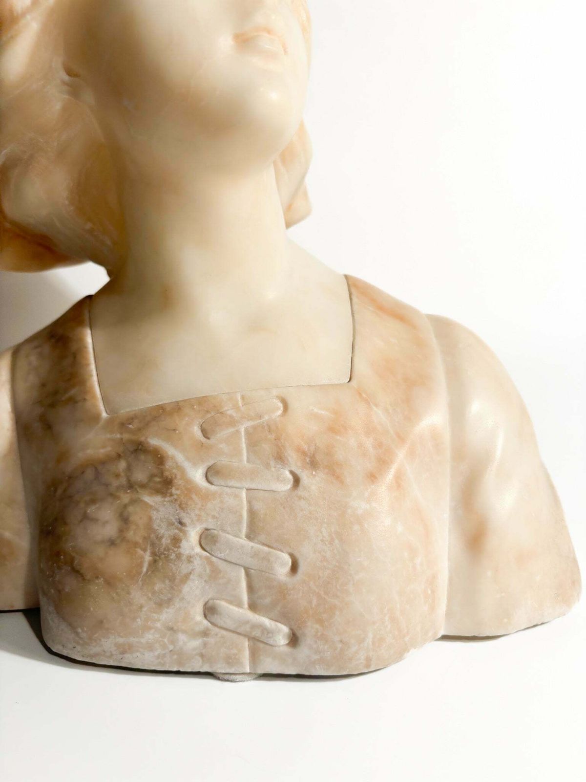 Alabaster Bust Of Joan Of Arc Attributed To Giuseppe Bessi Early Twentieth Century photo for sale