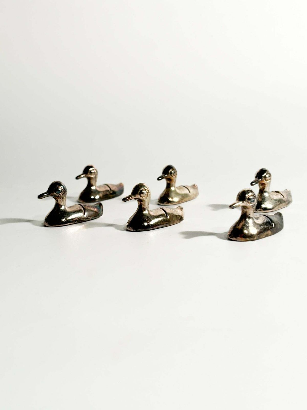 Set Of 6 Metal Placeholders / Knife Rests By Saviato From The 90s photo for sale