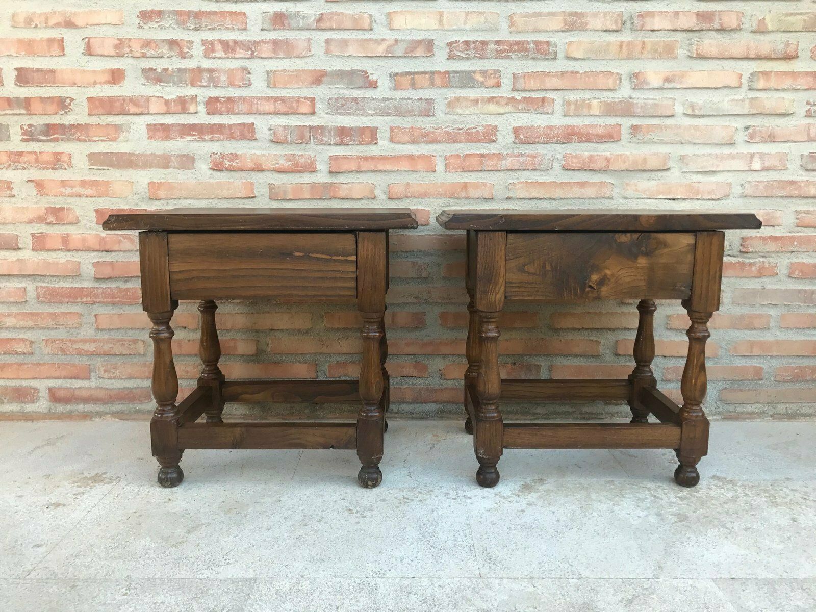 Spanish Nightstands, 1920s, Set Of 2 photo vintage