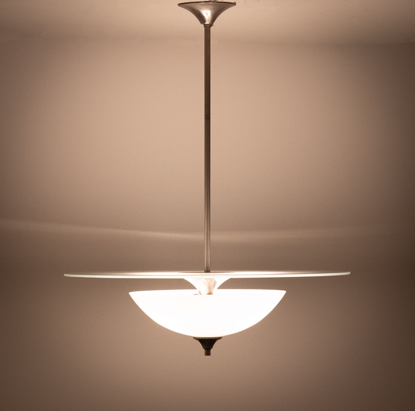Art Deco Gispen Pendant Lamp ''Model '' Half Moon photo buy