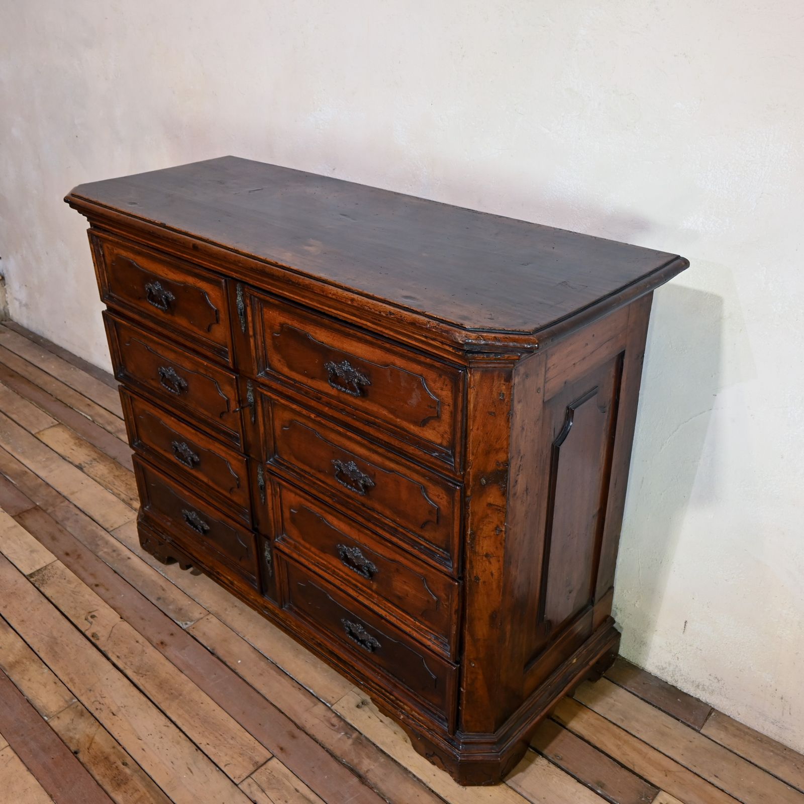 Furniture A Majestic 18th Century North Italian Walnut Commode From The Lombardi Region photo