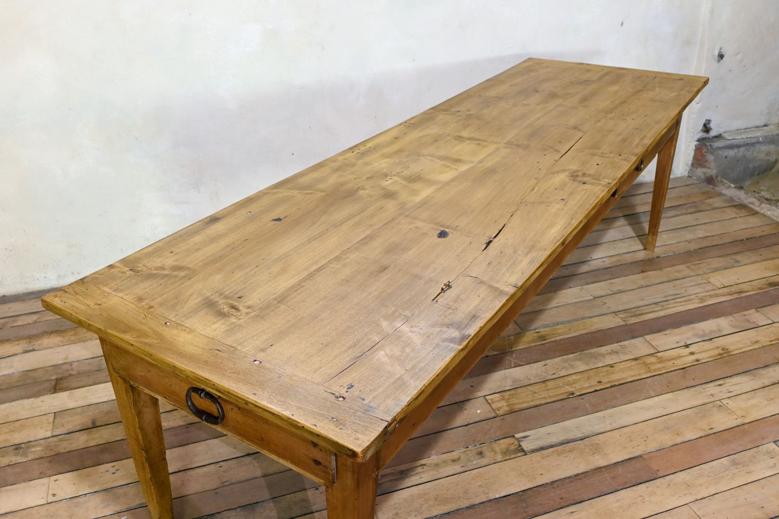 A Large 19th Century French Fruitwood Farmhouse Table photo furniture