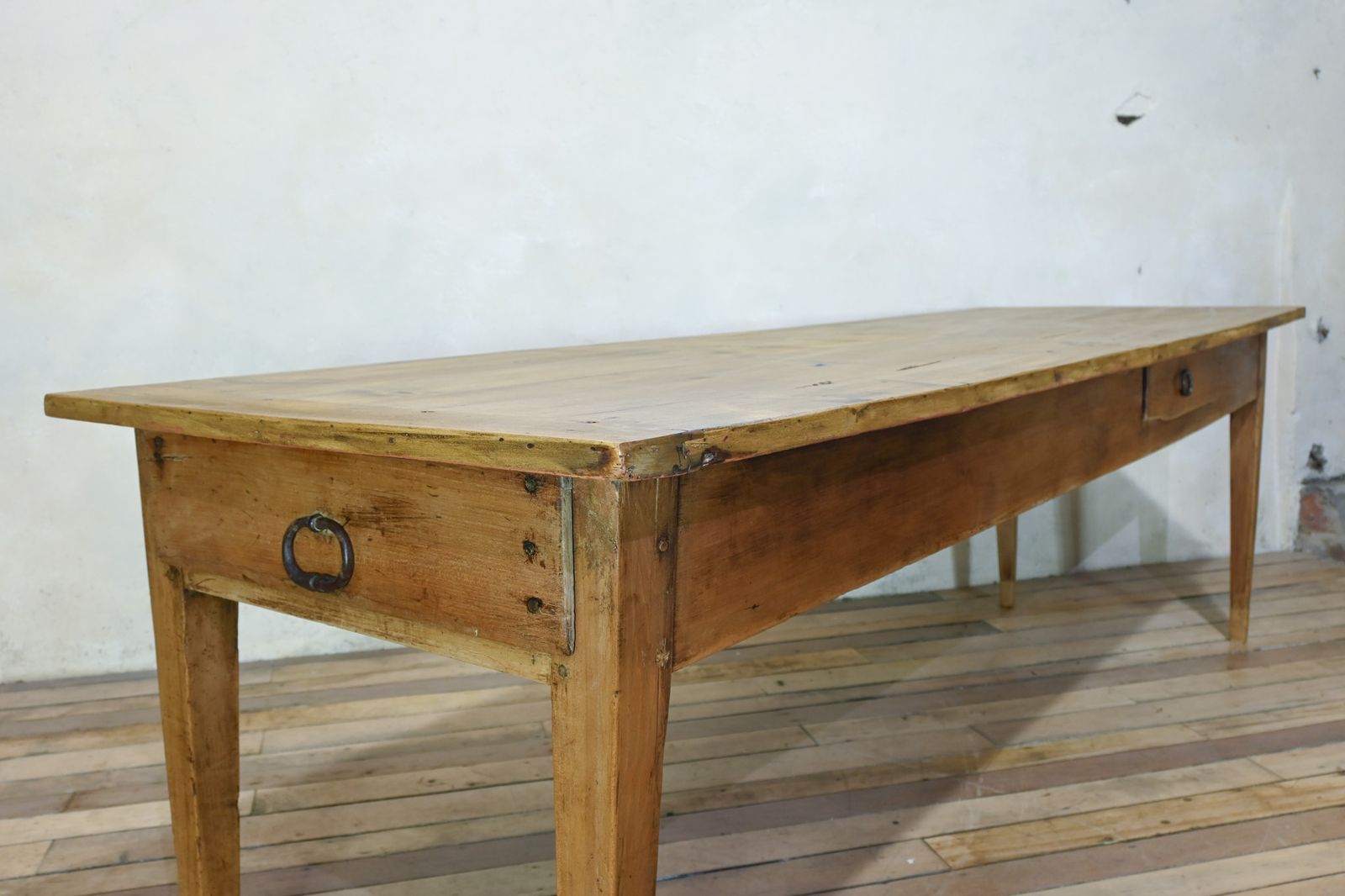 A Large 19th Century French Fruitwood Farmhouse Table photo vinterior