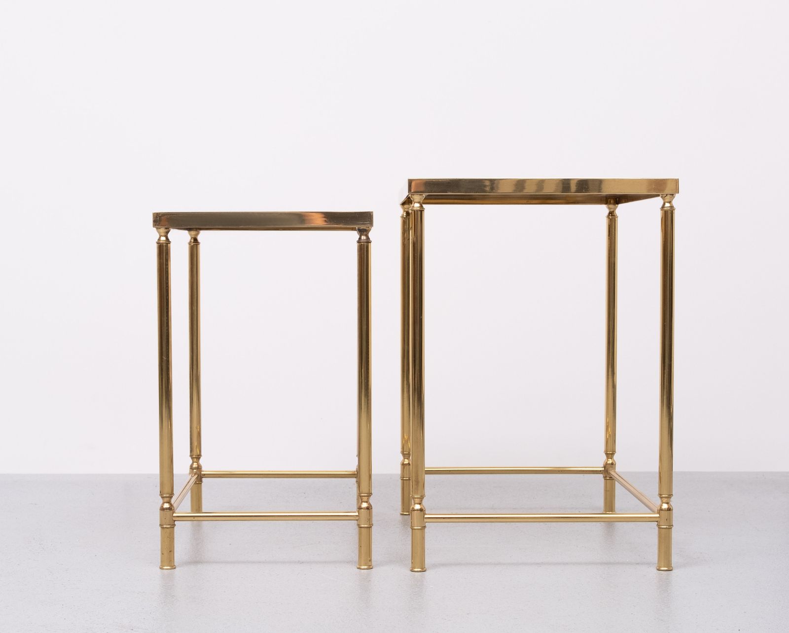 Brass Side Tables Hollywood Recency 1970s France photo buy
