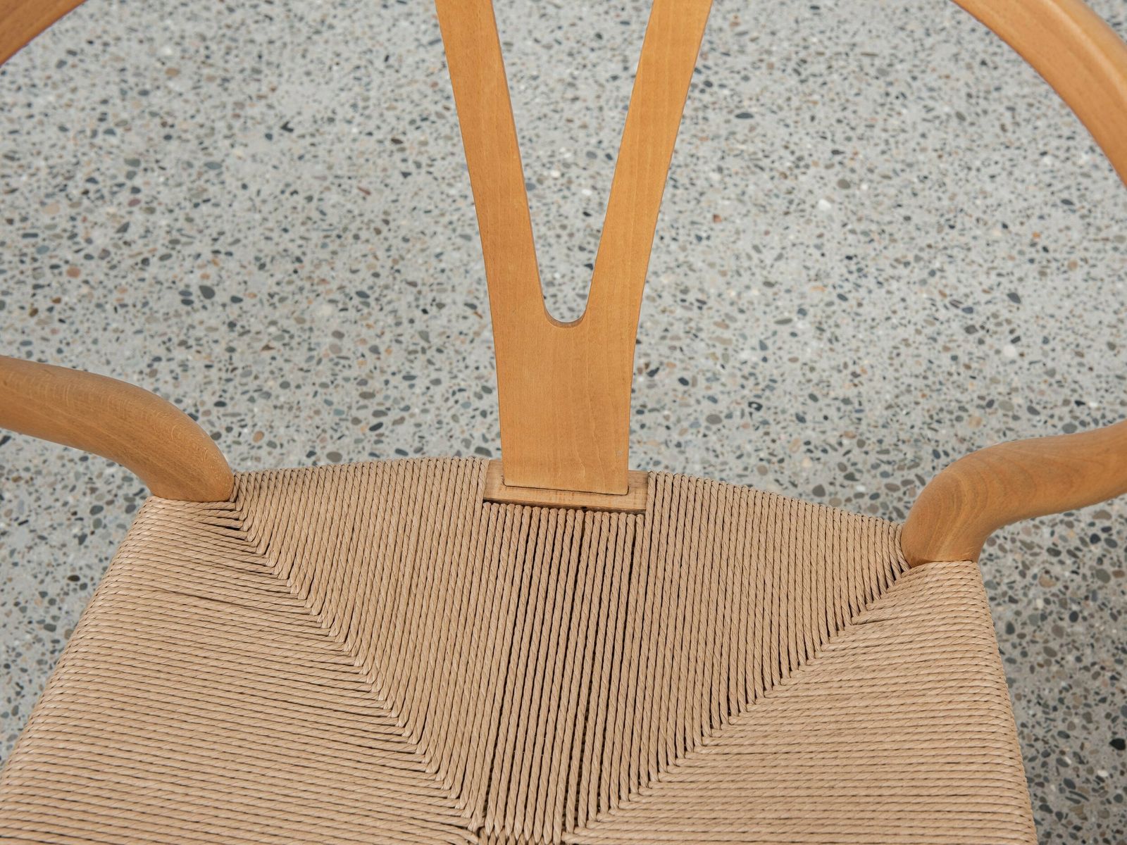 photo for sale Midcentury Pair Of Original Wishbone Chairs By Hans Wegner For Carl Hansen And Søn