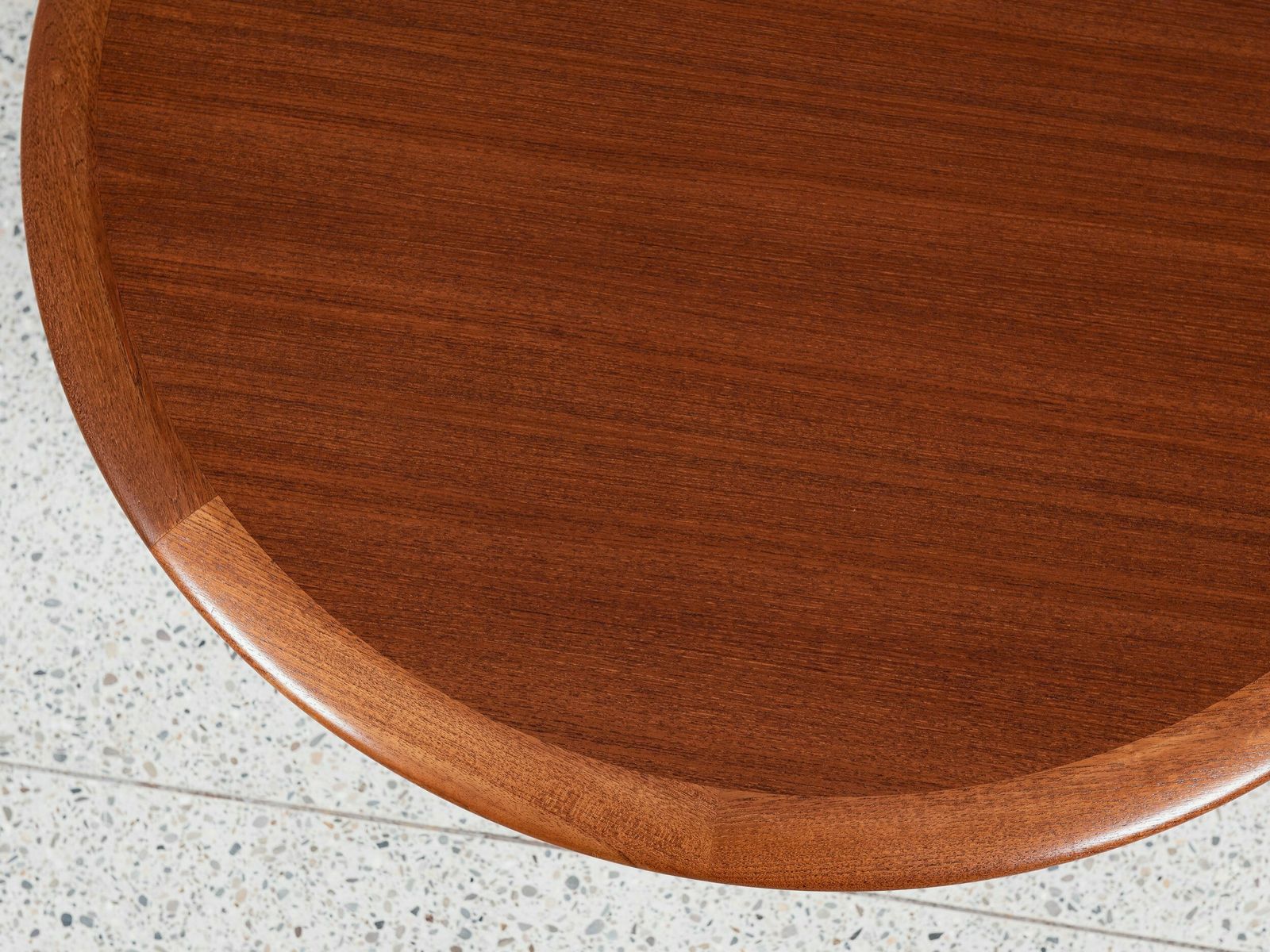 Midcentury Danish Round Coffee Table In Teak And Cane By Johannes Andersen For Silkeborg 1960s photo buy