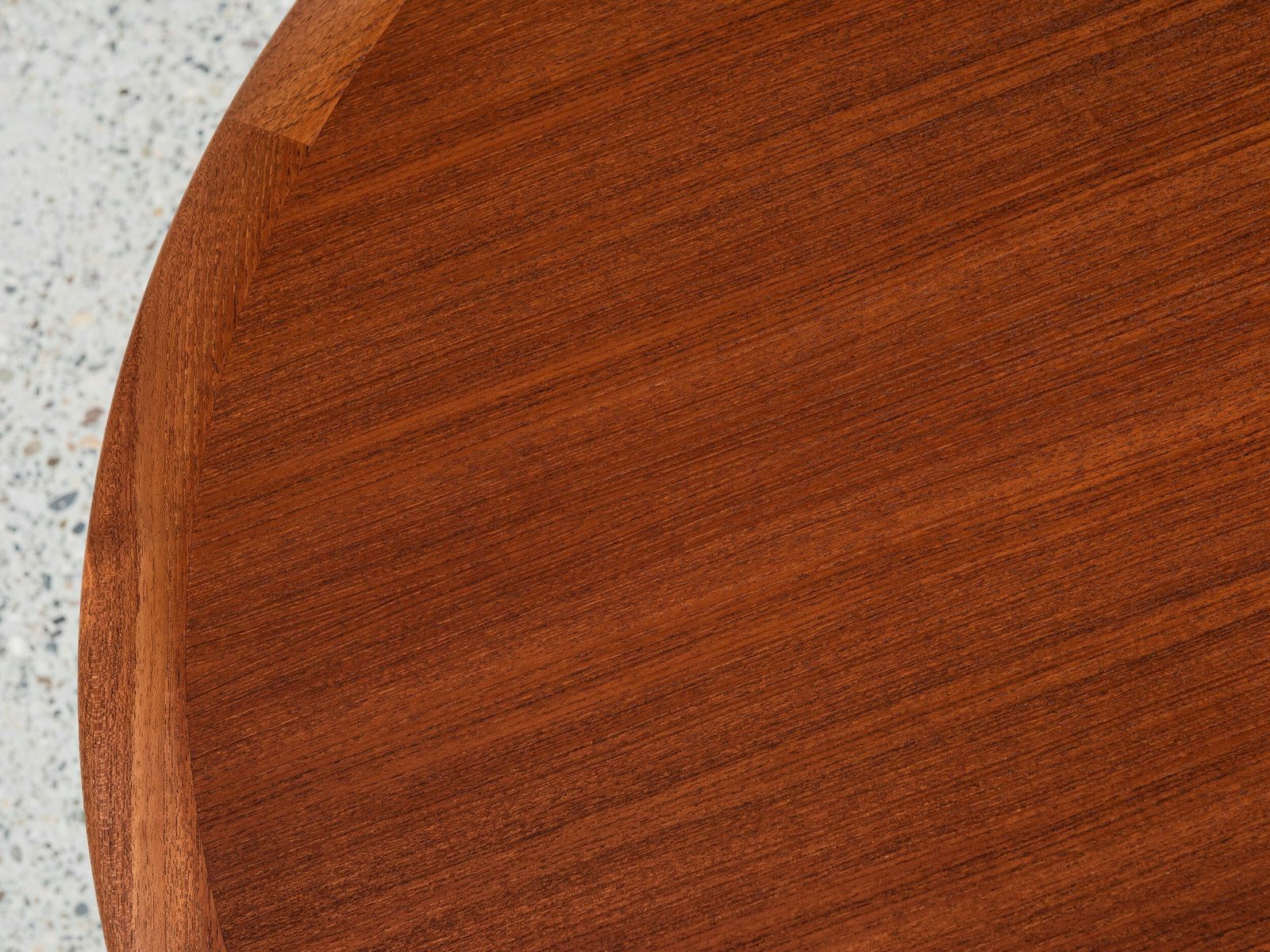 Midcentury Danish Round Coffee Table In Teak And Cane By Johannes Andersen For Silkeborg 1960s photo vintage