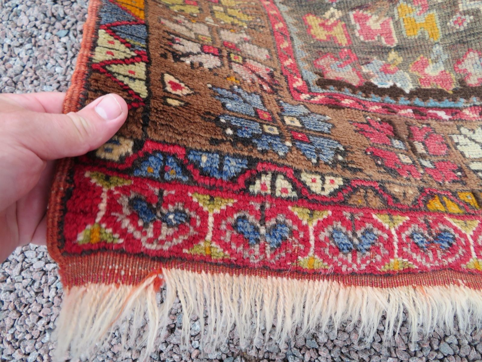 Textiles Antique Turkish Mujur Mudjur Rug. Kirsehir Province. Central Anatolia. Late 19th Century. photo